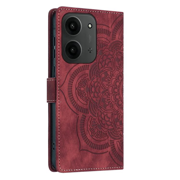 For Redmi 15C 5G / 4G EU 173mm Mandala Embossed Retro Frosted Leather Phone Case