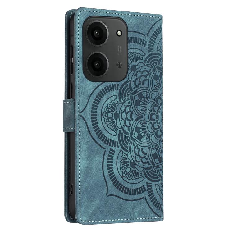 For Redmi 15C 5G / 4G EU 173mm Mandala Embossed Retro Frosted Leather Phone Case