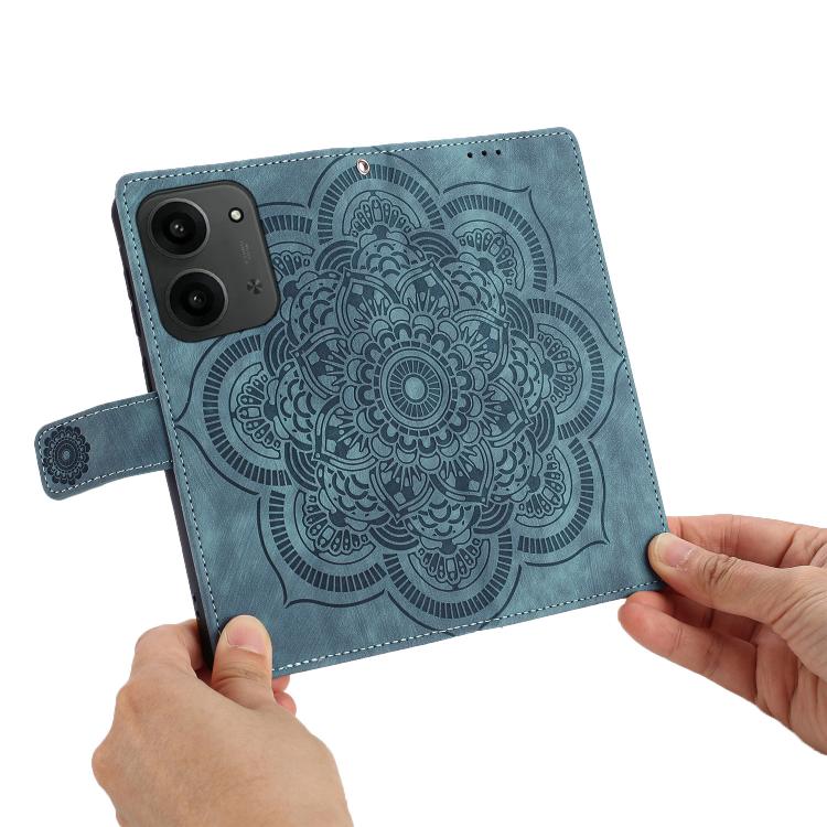 For Redmi 15C 5G / 4G EU 173mm Mandala Embossed Retro Frosted Leather Phone Case