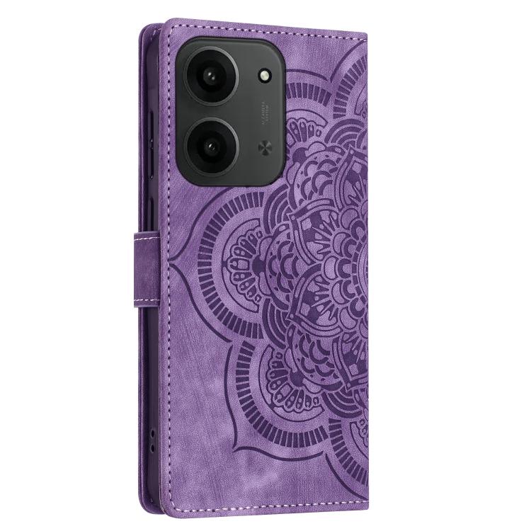 For Redmi 15C 5G / 4G EU 173mm Mandala Embossed Retro Frosted Leather Phone Case