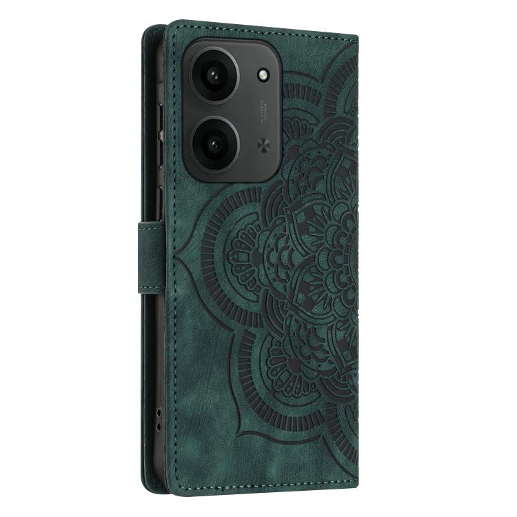 For Redmi 15C 5G / 4G EU 173mm Mandala Embossed Retro Frosted Leather Phone Case