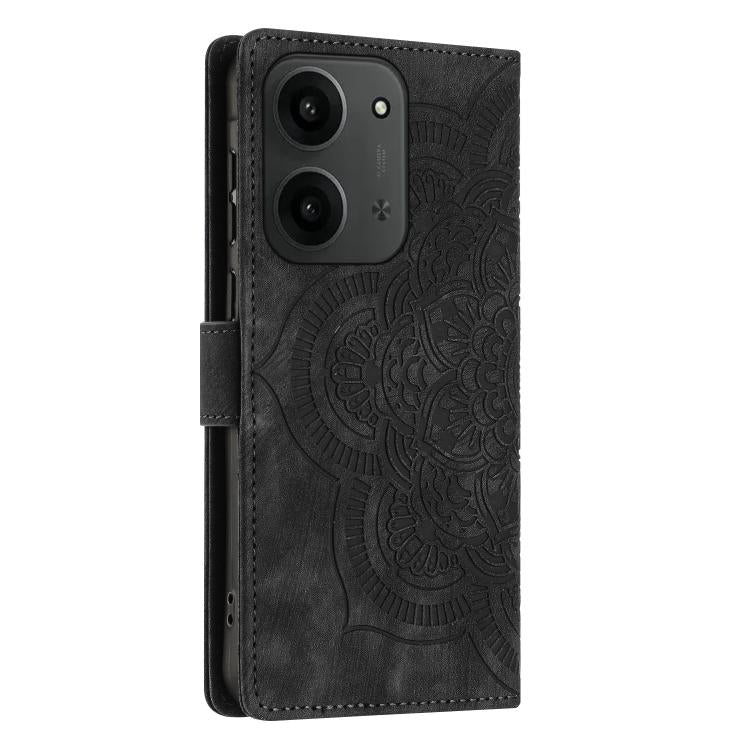 For Redmi 15C 5G / 4G EU 173mm Mandala Embossed Retro Frosted Leather Phone Case