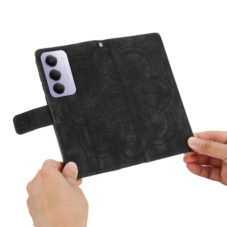 For Redmi 15 5G Global / 4G SEA 169.5mm Mandala Embossed Retro Frosted Leather Phone Case