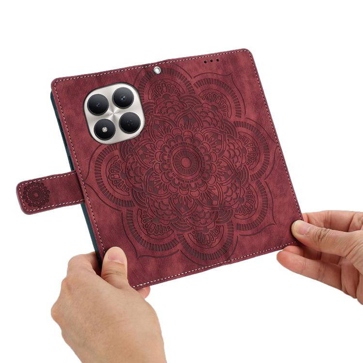 For Redmi Note 15 Pro+ 5G Global 163.3mm Mandala Embossed Retro Frosted Leather Phone Case