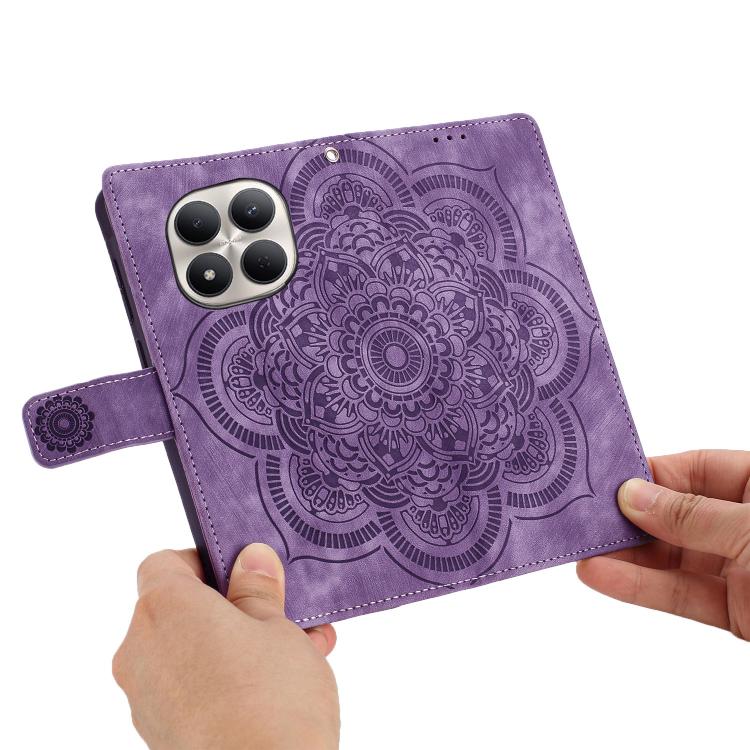 For Redmi Note 15 Pro+ 5G Global 163.3mm Mandala Embossed Retro Frosted Leather Phone Case