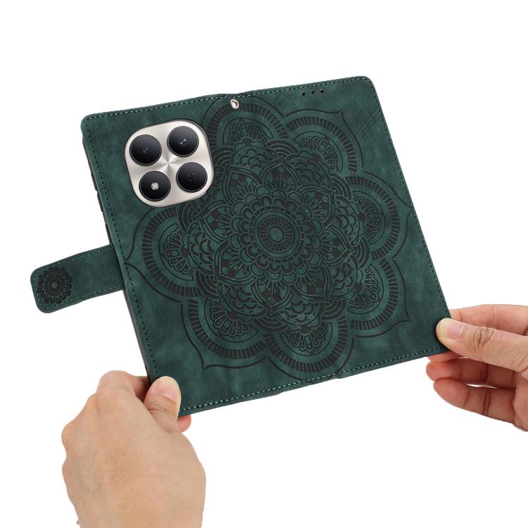 For Redmi Note 15 Pro 5G Global 163.6mm Mandala Embossed Retro Frosted Leather Phone Case