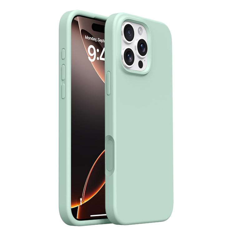For iPhone 16 Pro Max Integrated Button Liquid Silicone Phone Case