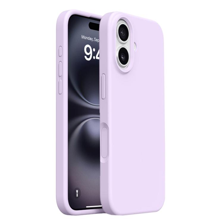 For iPhone 16 Integrated Button Liquid Silicone Phone Case