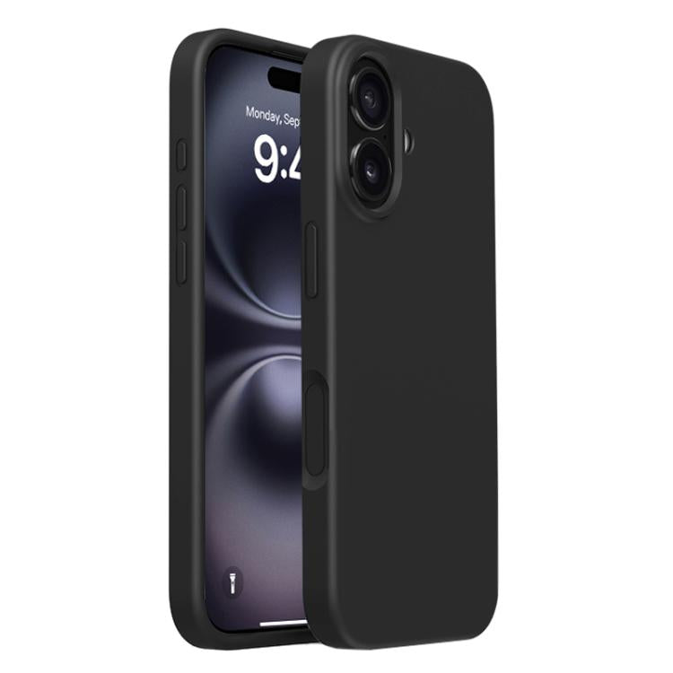 For iPhone 16 Integrated Button Liquid Silicone Phone Case