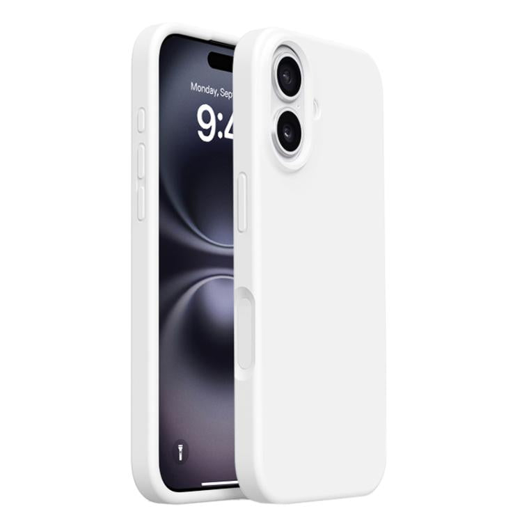 For iPhone 16 Integrated Button Liquid Silicone Phone Case
