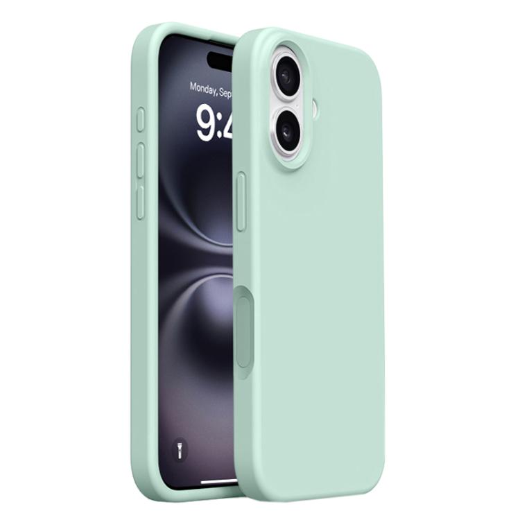 For iPhone 16 Integrated Button Liquid Silicone Phone Case