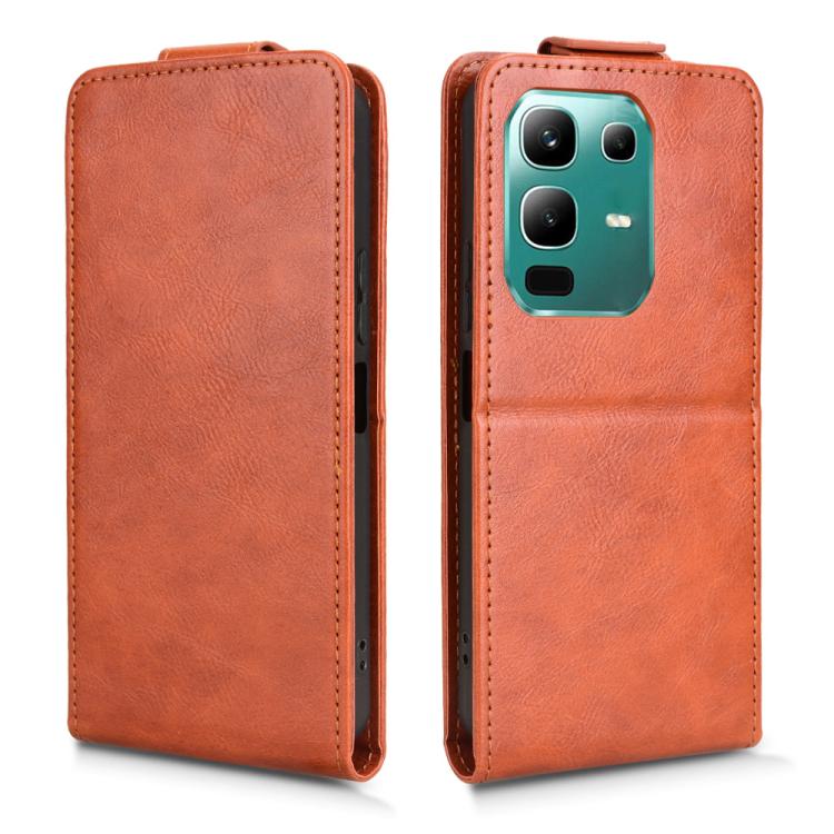 For Infinix Note 50x Magnetic Vertical Flip Leather Phone Case with Buckle