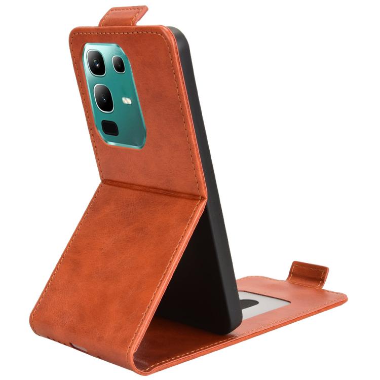 For Infinix Note 50x Magnetic Vertical Flip Leather Phone Case with Buckle