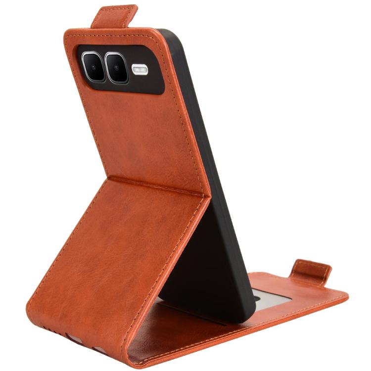 For Infinix Smart 10 Plus 4G Magnetic Vertical Flip Leather Phone Case with Buckle