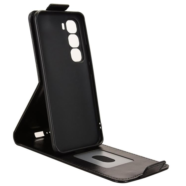 For Infinix Hot 60 Pro+ 4G Magnetic Vertical Flip Leather Phone Case with Buckle
