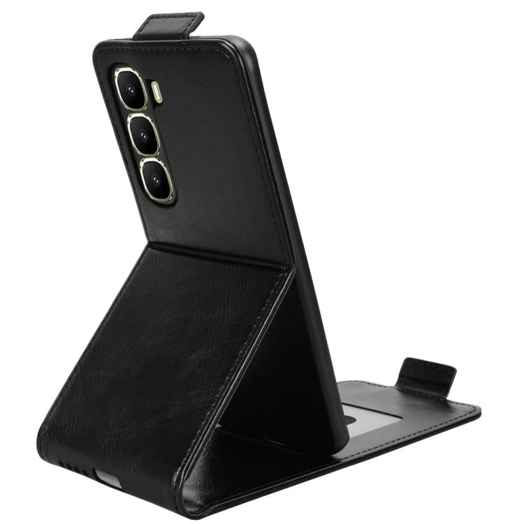For Infinix Hot 60 Pro+ 4G Magnetic Vertical Flip Leather Phone Case with Buckle