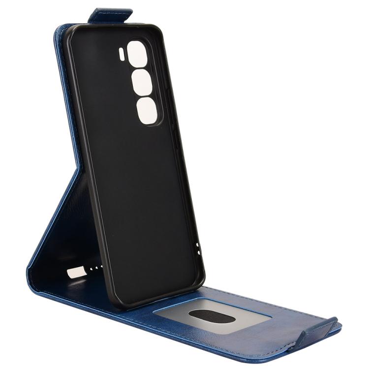 For Infinix Hot 60 Pro+ 4G Magnetic Vertical Flip Leather Phone Case with Buckle