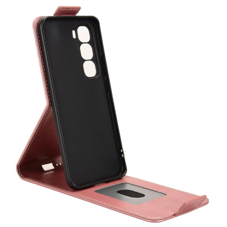 For Infinix Hot 60 Pro+ 4G Magnetic Vertical Flip Leather Phone Case with Buckle