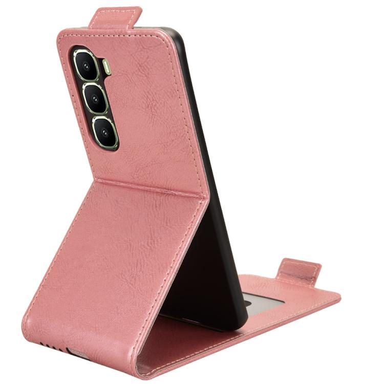 For Infinix Hot 60 Pro+ 4G Magnetic Vertical Flip Leather Phone Case with Buckle