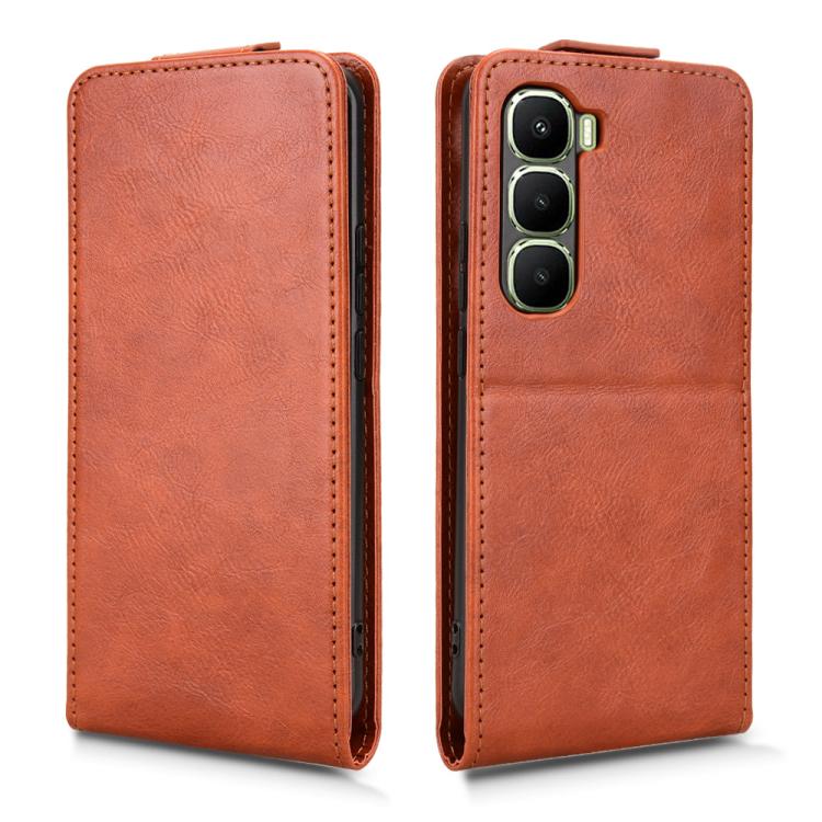 For Infinix Hot 60 Pro+ 4G Magnetic Vertical Flip Leather Phone Case with Buckle