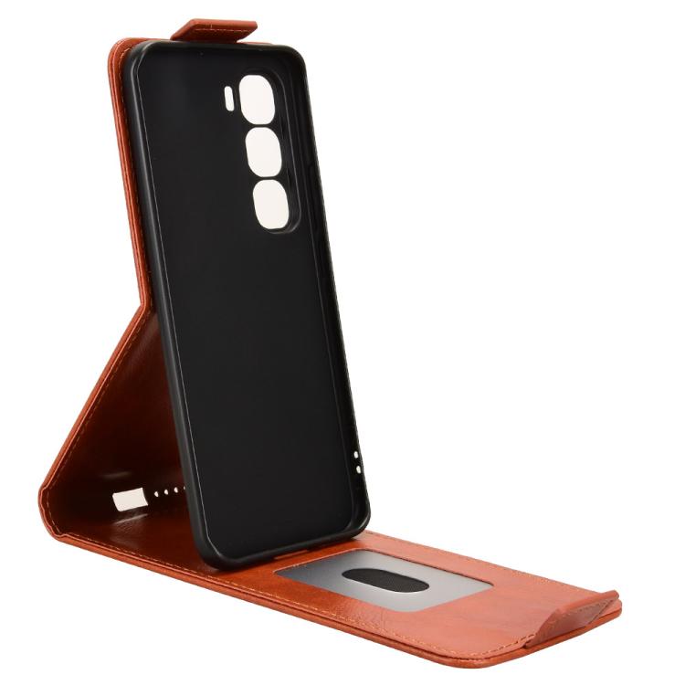 For Infinix Hot 60 Pro+ 4G Magnetic Vertical Flip Leather Phone Case with Buckle