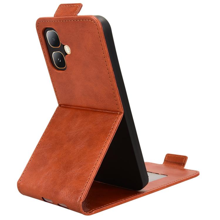 For Infinix Smart 20 4G Magnetic Vertical Flip Leather Phone Case with Buckle