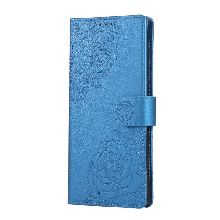For vivo X100 Pro 5G / 100s Pro 5G Rose Flower Embossed 3-Card Slots Leather Phone Case