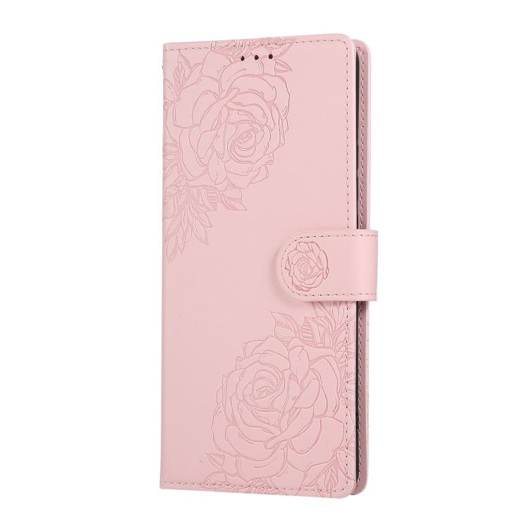 For vivo X100 Pro 5G / 100s Pro 5G Rose Flower Embossed 3-Card Slots Leather Phone Case