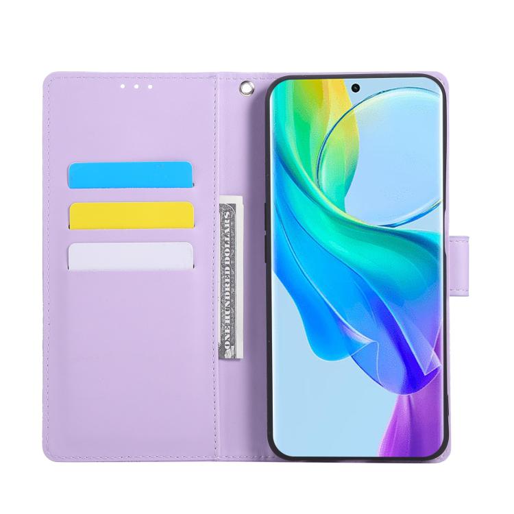 For vivo Y78 5G Global Rose Flower Embossed 3-Card Slots Leather Phone Case