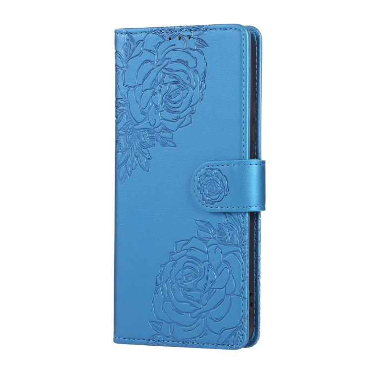 For vivo V300 5G / V300 Pro 5G Rose Flower Embossed 3-Card Slots Leather Phone Case