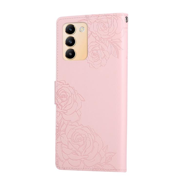 For vivo Y200e 5G Global / Y100 IDN Rose Flower Embossed 3-Card Slots Leather Phone Case
