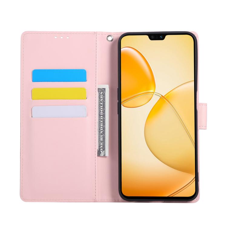 For vivo S12 / V23 5G Rose Flower Embossed 3-Card Slots Leather Phone Case