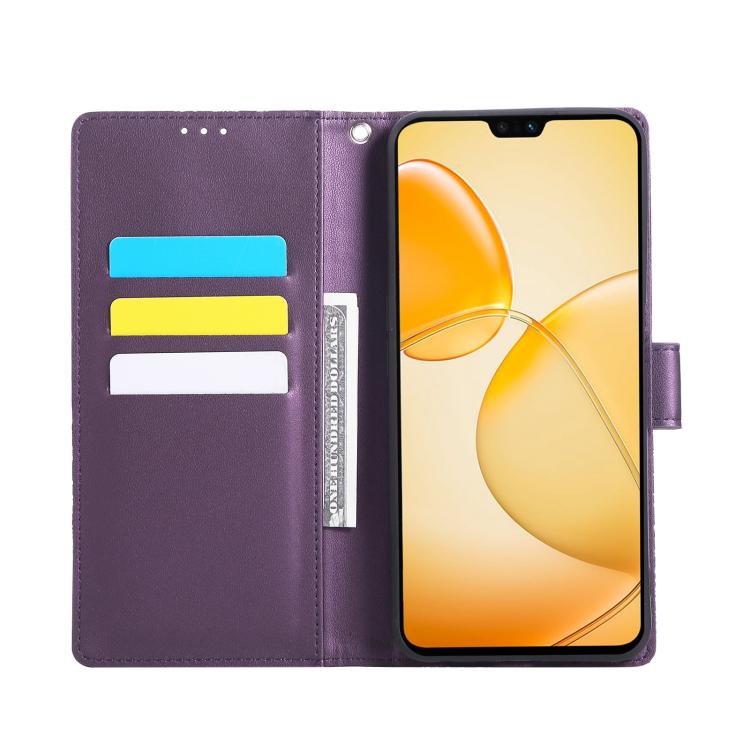 For vivo S12 / V23 5G Rose Flower Embossed 3-Card Slots Leather Phone Case