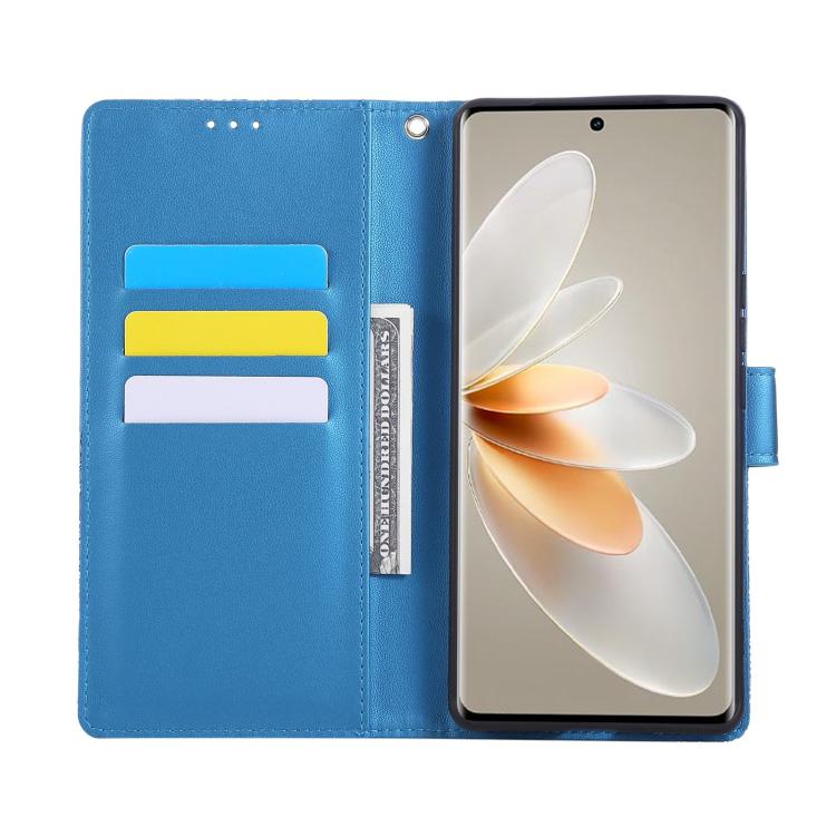 For vivo S16 / S16 Pro / V27 Rose Flower Embossed 3-Card Slots Leather Phone Case
