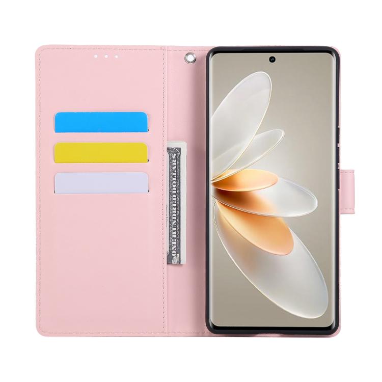 For vivo S16 / S16 Pro / V27 Rose Flower Embossed 3-Card Slots Leather Phone Case