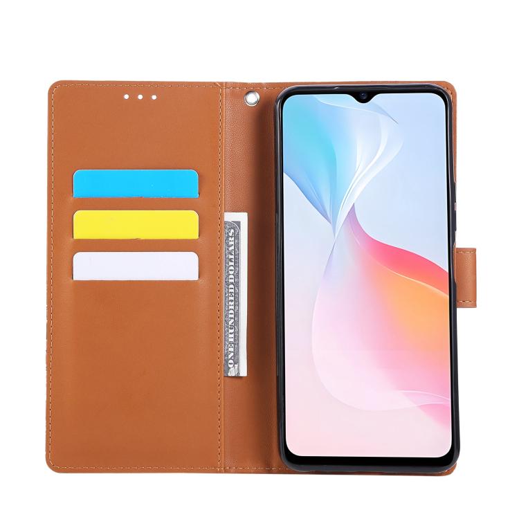 For vivo Y76s 5G / Y76 5G Rose Flower Embossed 3-Card Slots Leather Phone Case