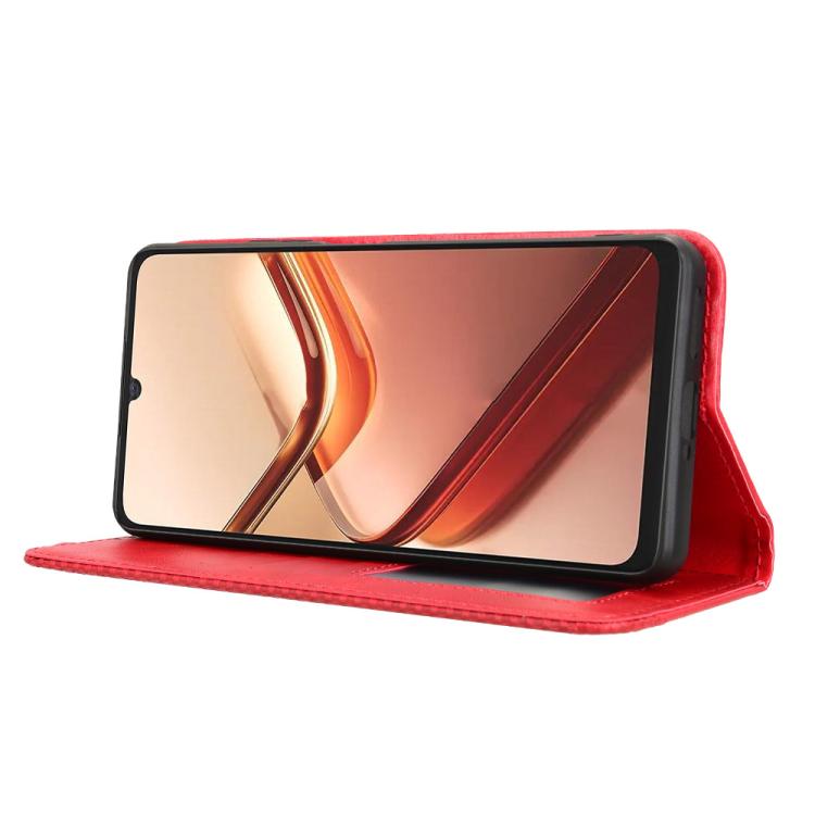 For Doogee Note 58 / Note 58 Pro Magnetic Buckle Retro Texture Leather Phone Case