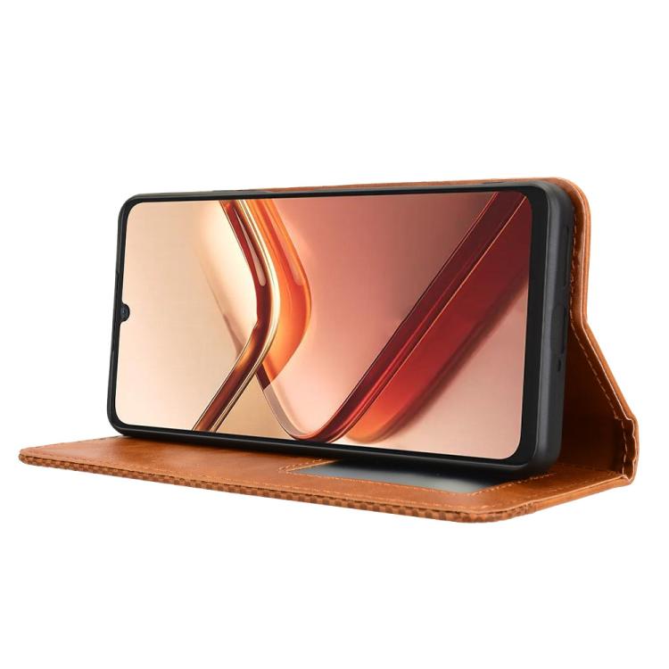 For Doogee Note 58 / Note 58 Pro Magnetic Buckle Retro Texture Leather Phone Case
