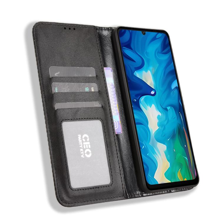 For Doogee Note 59 / Note 59 Pro Magnetic Buckle Retro Texture Leather Phone Case