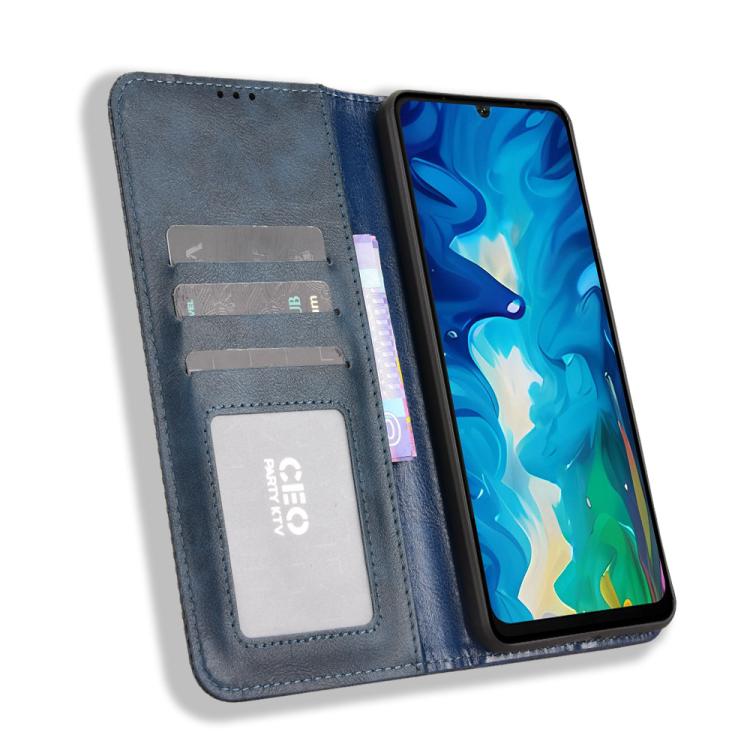 For Doogee Note 59 / Note 59 Pro Magnetic Buckle Retro Texture Leather Phone Case