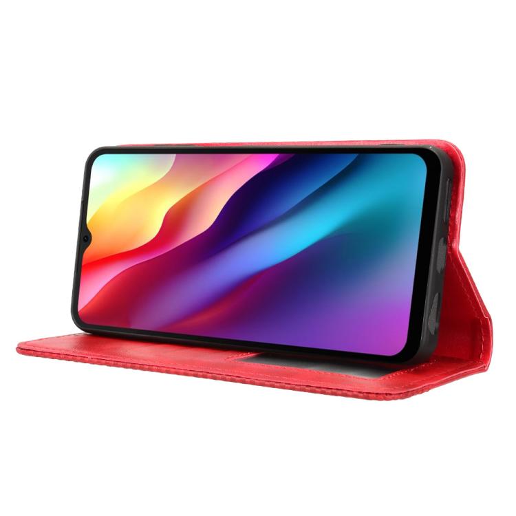 For Doogee Note 56 / Note 56 Pro Magnetic Buckle Retro Texture Leather Phone Case