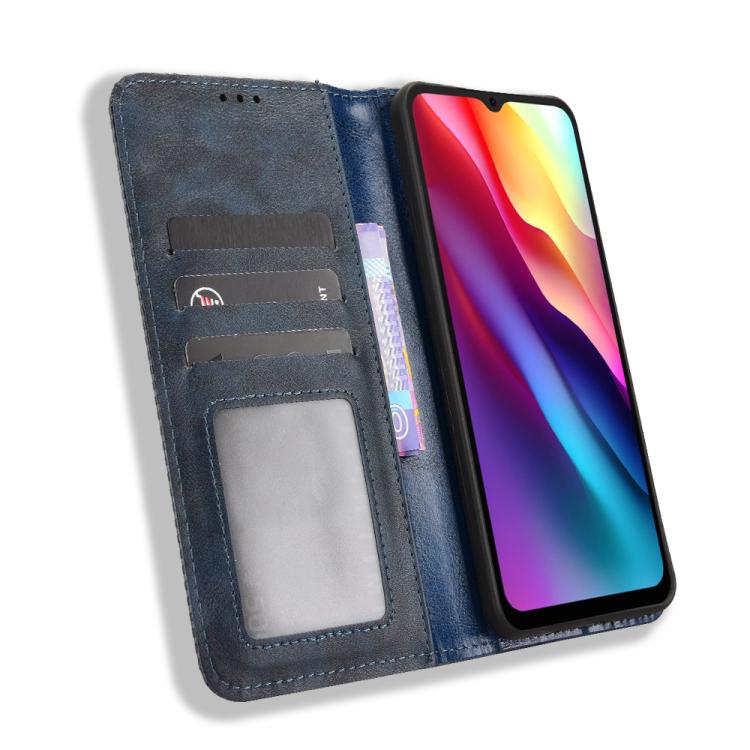 For Doogee Note 56 / Note 56 Pro Magnetic Buckle Retro Texture Leather Phone Case