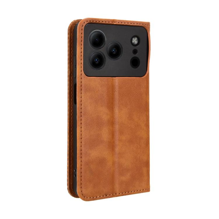 For Doogee Note 56 / Note 56 Pro Magnetic Buckle Retro Texture Leather Phone Case