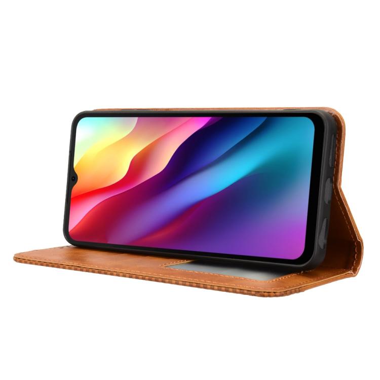 For Doogee Note 56 / Note 56 Pro Magnetic Buckle Retro Texture Leather Phone Case