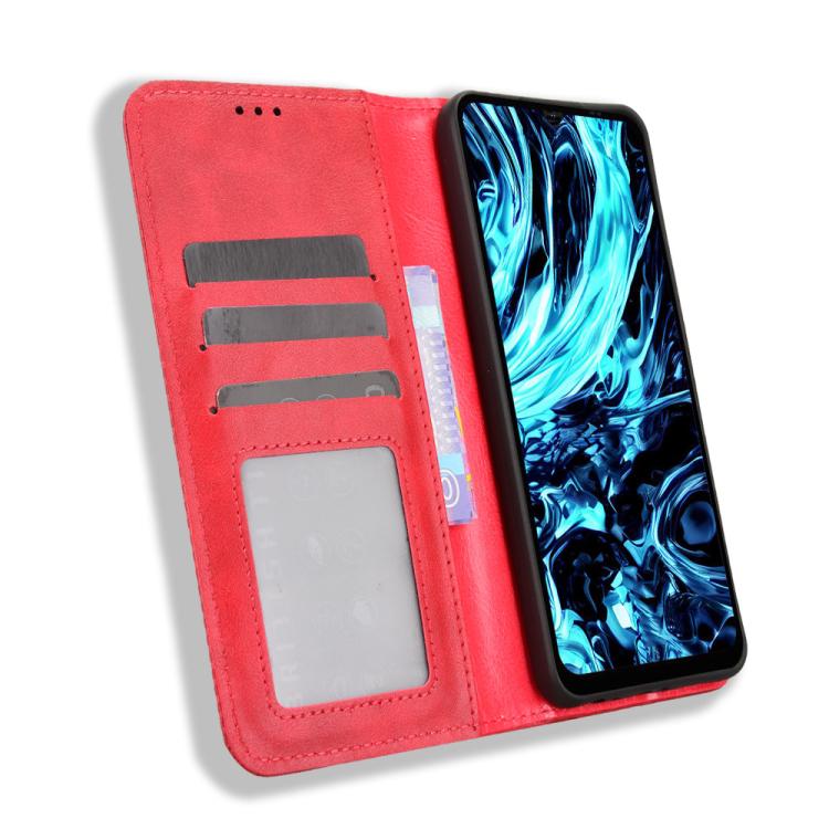 For Doogee Note 56X / Note 56X Pro Magnetic Buckle Retro Texture Leather Phone Case