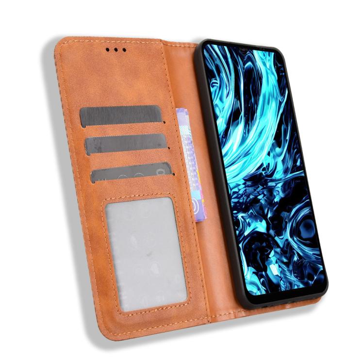 For Doogee Note 56X / Note 56X Pro Magnetic Buckle Retro Texture Leather Phone Case