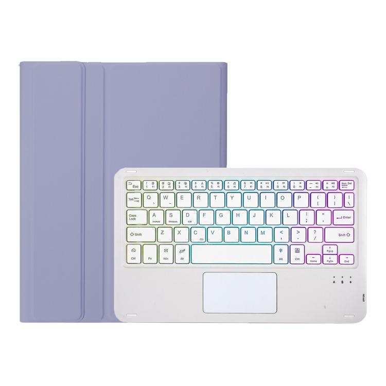 For Lenovo Tab 10.1 / ZhaoYang K10C 10.1 AM29-AS Ultra-thin Detachable Backlight Bluetooth Keyboard Leather Tablet Case with Touchpad