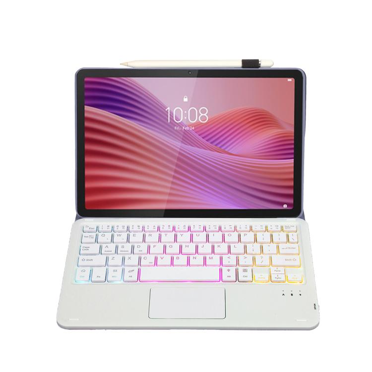For Lenovo Tab 10.1 / ZhaoYang K10C 10.1 AM29-AS Ultra-thin Detachable Backlight Bluetooth Keyboard Leather Tablet Case with Touchpad