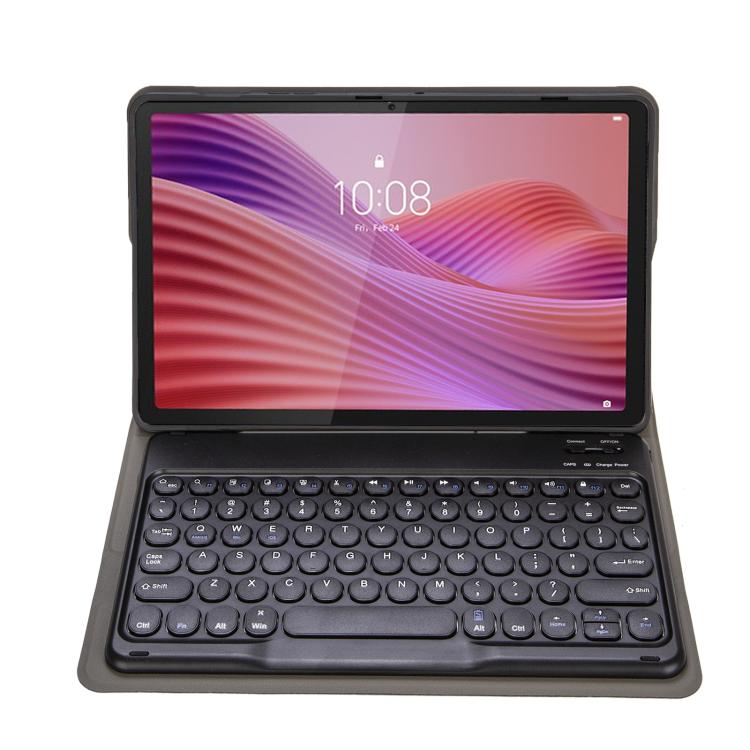 For Lenovo Tab 10.1 / ZhaoYang K10C 10.1 YAM29 Ultra-thin Detachable Round Keycap Bluetooth Keyboard Leather Tablet Case