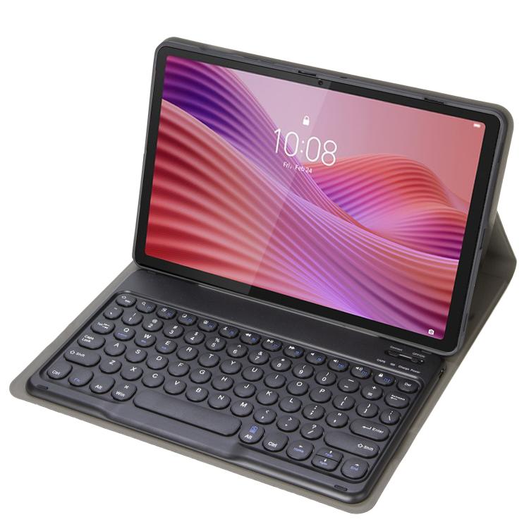 For Lenovo Tab 10.1 / ZhaoYang K10C 10.1 YAM29 Ultra-thin Detachable Round Keycap Bluetooth Keyboard Leather Tablet Case